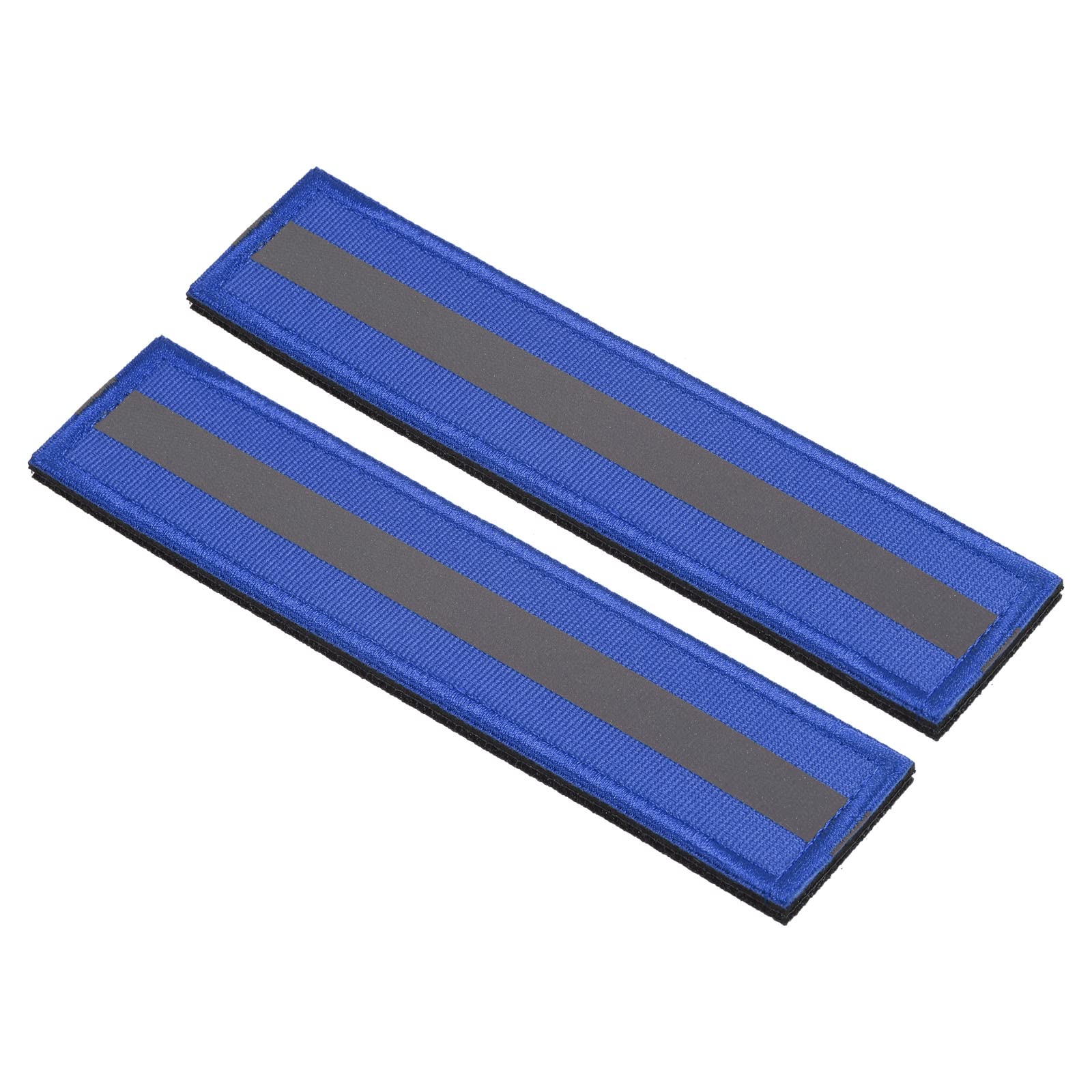 PATIKIL Reflective Patch 1x6, 2 Pcs Hook and Loop Fastener Safety Appliques for Night Sportsperson Worker Hiker, Blue