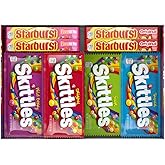 SKITTLES &amp; STARBURST Chewy Candy Variety Pack, Bulk Box, 62.79 oz, 30 Pack | Chewy fruity SKITTLES and STARBURST assortment, great for sharing, gifts, snacking, parties, goodie bags, Halloween Candy