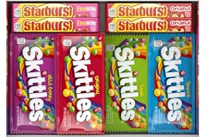 SKITTLES & STARBURST Variety Pack Full Size Chewy Candy Assortment, 62.79 oz, 30 Count