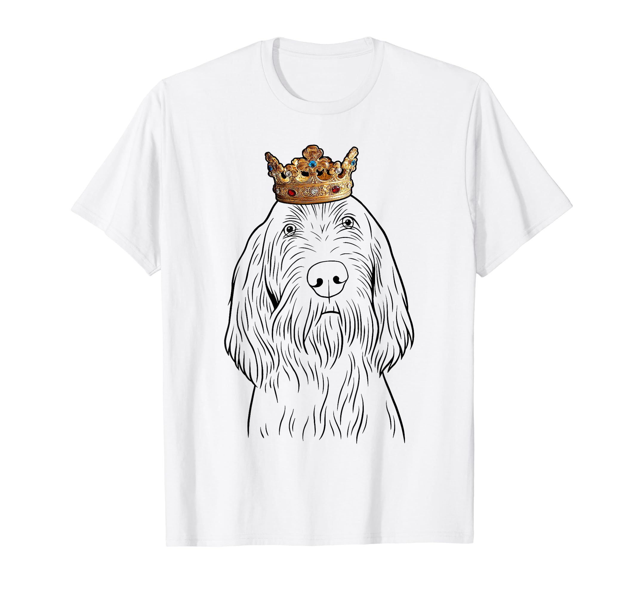 Spinone Italiano Dog Wearing Crown T-Shirt