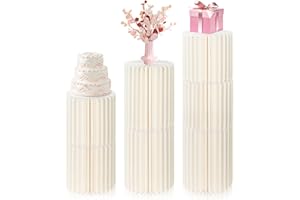 POMINEL Cylinder Stands for Party, 7pcs Cilindros Para Fiestas Cake Pedestal Stand for Party