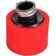 GOOFIT Air Filter 35mm Bent Foam Cleaner for 4 Stroke 50cc 70cc 90cc 110cc 125cc ATV Quad Go Kart Dirt Bike Red