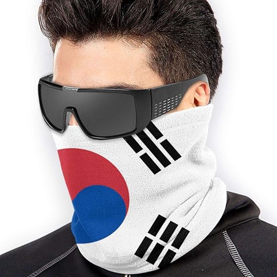 Bandana de microfibra con diseño de bandera de Corea del Sur para el cuello, pasamontañas