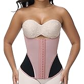 SHAPSHE Waist Trainer for Women Corset Shapewear Tummy Control Cincher Workout Faja Body Shaper Postpartum with Hooks