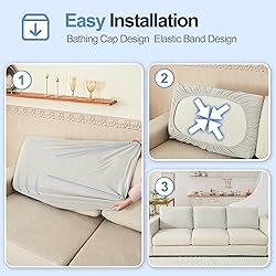 WEYOND Couch Back Cushion Covers Large Sofa Back
