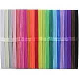 Habibee 21 Pcs Elastic Fold Over Baby Girl Headbands Stretchy Hair Bands DIY Accessories for Flower Or Bows Headband