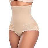 Werena Tummy Control Shapewear Panties for Women High Waist Body Shaper Underwear Lace Shaping Girdle Briefs