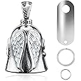 vvag Motorcycle Bell Durable Guardian Angel Bell Hanger Biker Bell with Keychain Ring Motorcycle Accessories for Women
