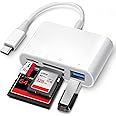 USB C SD Card Reader, ChiaoPio 4 in 1 USB-C to SD Memory Card Adapter with CompactFlash/CF/SD/MicroSD & USB 4 Port Compatible with iPhone 15 iPad Mac MacBook Pro/Air/Mini Laptop