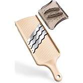 Arnest Japanese mandoline slicer Cabbage Shredder, 3-Blade Triple Wave Ultra-Thin Shredder for Tonkatsu-Style Slaw, Stainless Steel Wave Blades, Safety Holder, Easy-Rinse Clean, Made in Japan