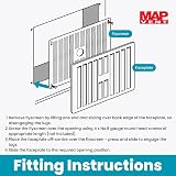 Map Adjustable Air Vent with Fly Screen Cover 9x6 White Hit Miss Brick Vent view 4