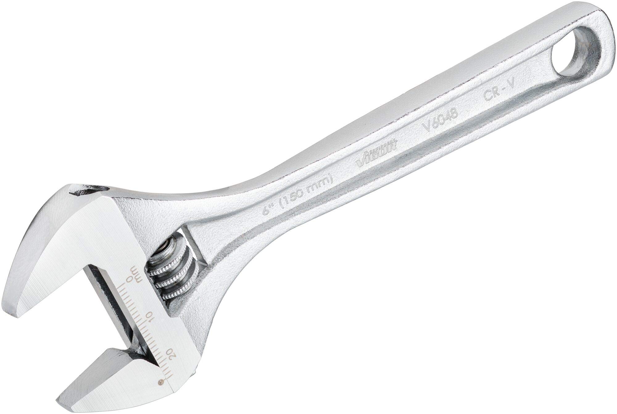 Vigor Adjustable Spanner (Width 0-24 mm) V6048 Silver