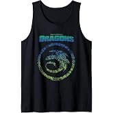 How to Train Your Dragon Toothless Vintage Symbols Logo Tank Top