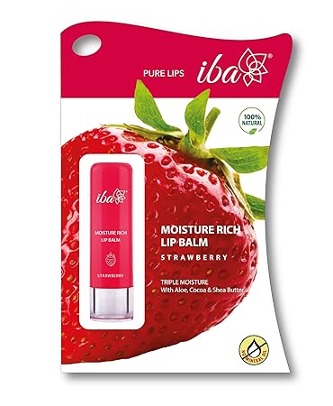 Iba Halal Care Moisture Rich Lip Balm - Strawberry, 4.5 g
