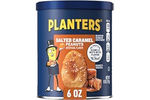PLANTERS Salted Caramel Peanuts, Sweet Snacks, Sweet Peanuts, 6 Ounce, 8-Pack