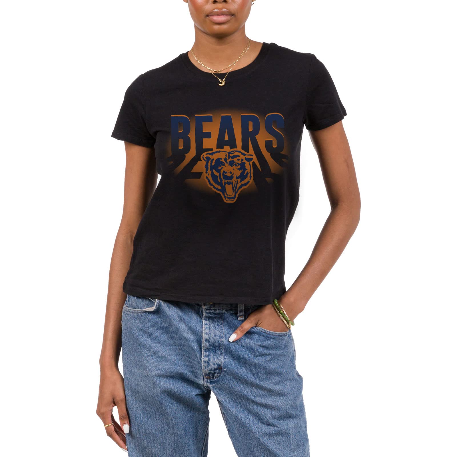 Junk Food Clothing x NFL - Chicago Bears - Team Spotlight - Women's Short Sleeve Fan T-Shirt - Size Medium Image