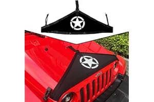 JHD-TOGO Hood Protector for Jeep JK, Hood Bra Cover Compatible with Jeep Wrangler JK JKU 2007-2017 Exterior Accessories (Star)
