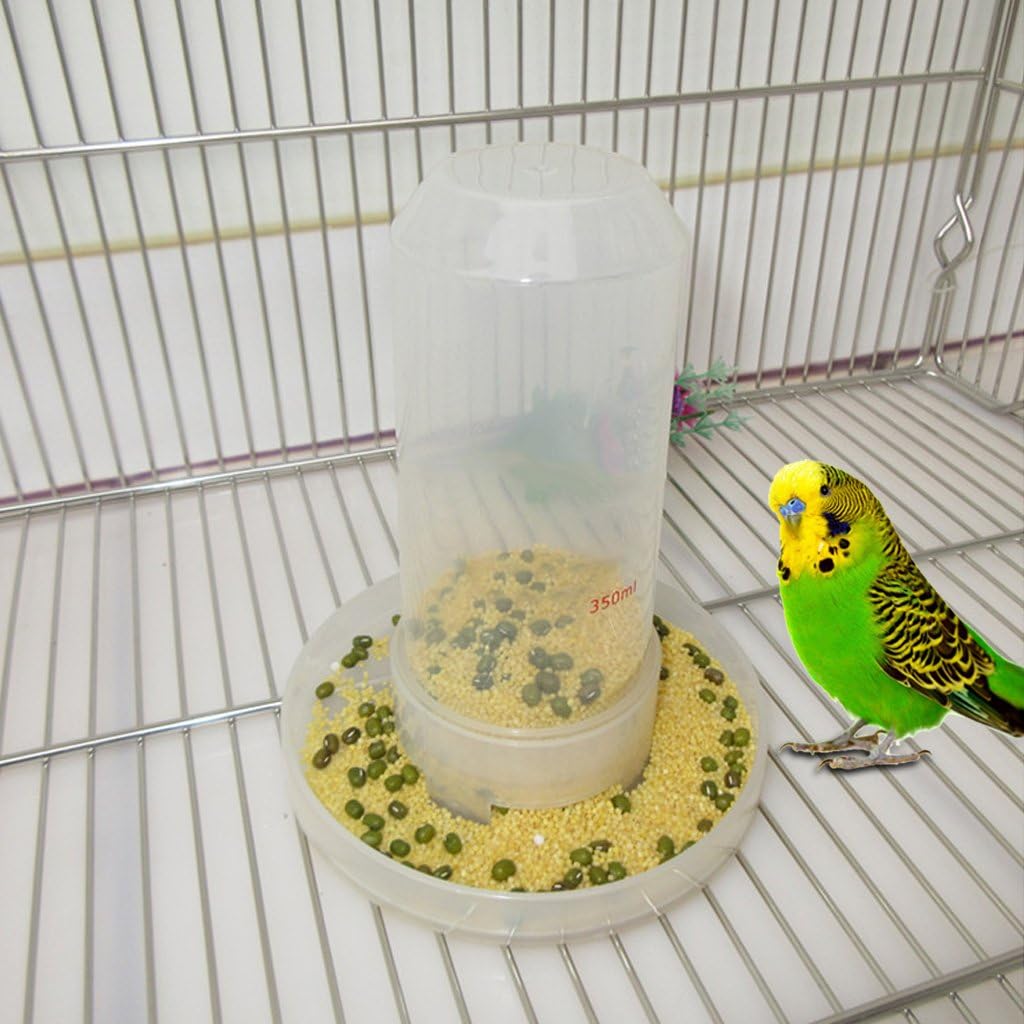 Girasool 1 Pc Bird Feeder Food Water Feeding Automatic Drinker Parrot Pet Clip Dispenser Cage13cm(5.12in)