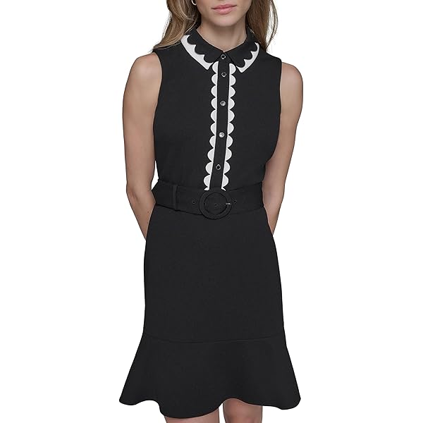 calvin klein black dress with white stripes Black and White Striped Maxi Dress main image 0
