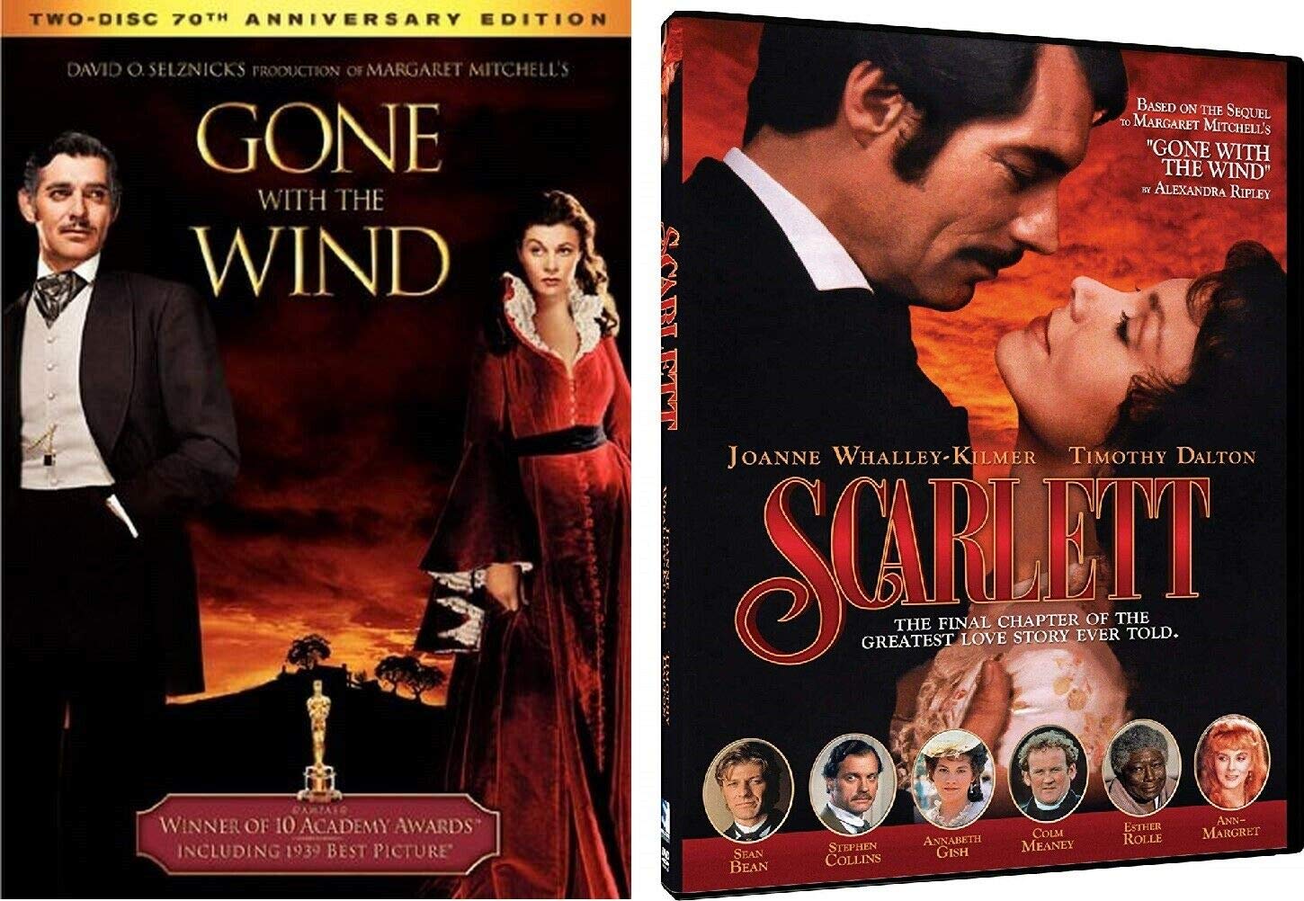 Gone With The Wind 1 &amp; 2 Scarlett (3 DVD SET, 2017) Movies
