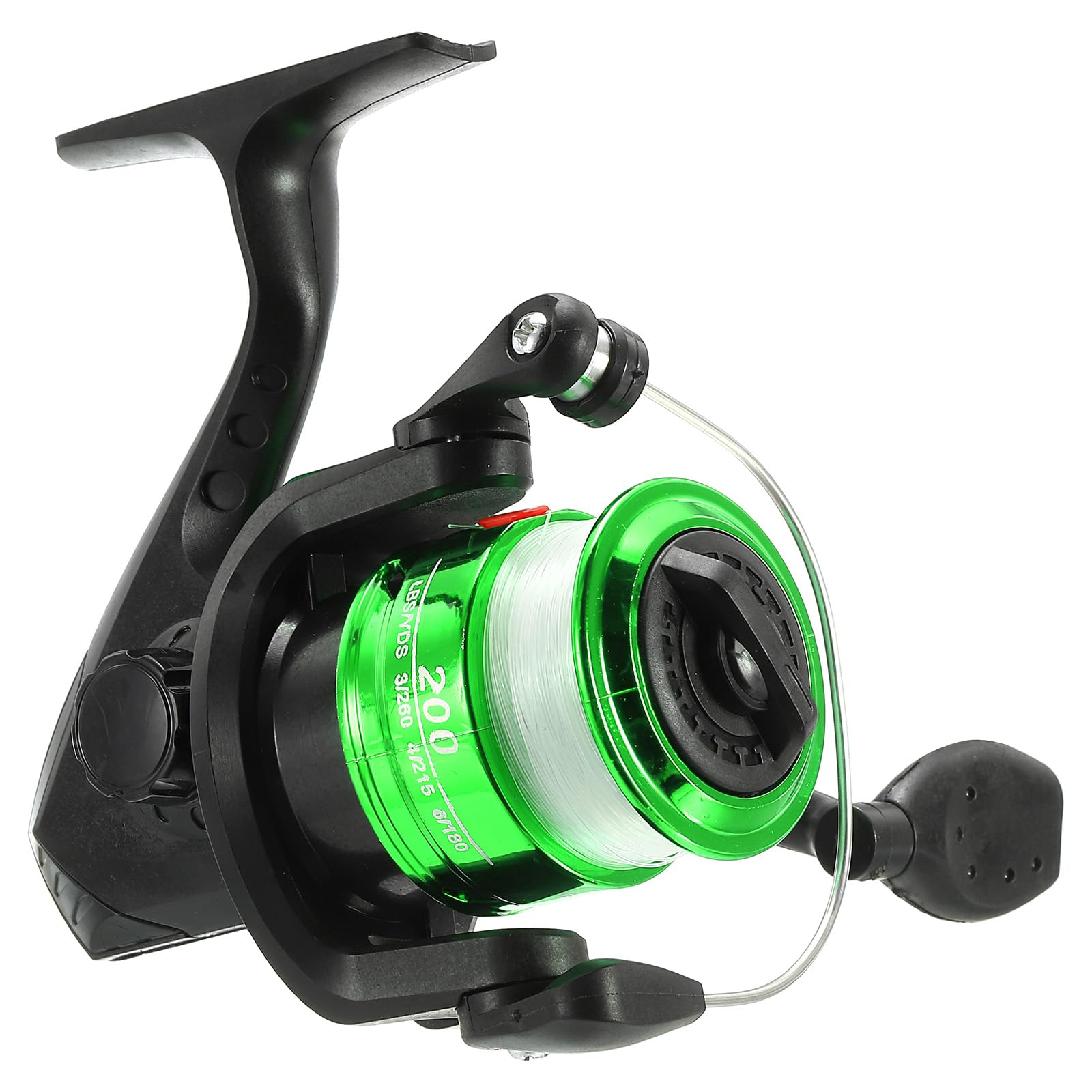 PATIKIL Fishing Reel, Ultralight Saltwater Reel with 60m Fishing Lines Left/Right Interchangeable Handle 5.2:1 Gear Ratio for Freshwater Saltwater Ice Fishing, Black, Green