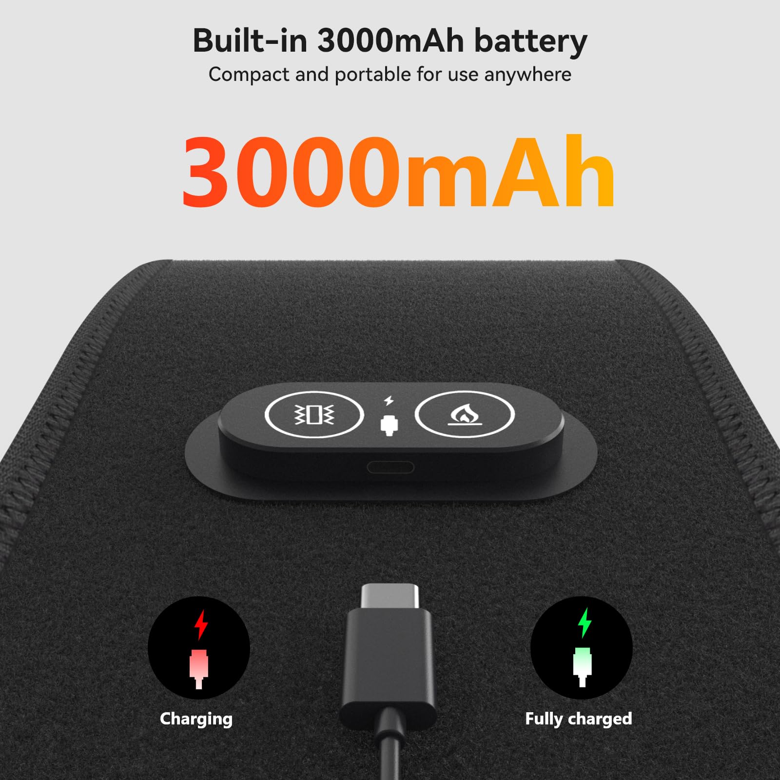 Yabuu Cordless Wrist Hand Heating Pad Massage for Carpal Tunnel With 3000mAh Battery,Hand Arthritis,Wrist Pain Relief,Heat Wrap Pad,Vibration and Adjustable Heat Settings Hot Therapy Gifts for Mom/Dad