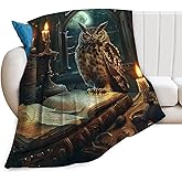 Baegopa Owl Blanket Owls Gifts for Women Girls Book Throw Blanket Cozy Plush Fleece Flannel Lightweight Fuzzy Party Blankets for Bed Decor 50"X40"