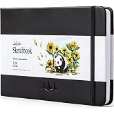 Sketchbook for Drawing, 120 Pages Sketch Book, 122LB/180GSM Thick Paper | Mixed Media Sketchbook for Charcoal Pencil, Inks Pen, Colored Pencil, Acrylic Marker, Oil Pastel