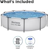 Bestway MAX Steel Pro Round Frame Pool 10 ft with Filter Pump Grey Multicolour view 5