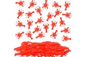 EVERMARKET 20 Pcs Mini Lobster Claw Crawfish Boil Party Supplies Soft TPR Lobster Food Models Fake Crawfish Party Decorations for Early Education Teaching Aids, Pendants, Party Shooting Props,Sea Creature Models