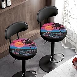 LJMKZJN Hawaii Style Bar Stool Seat Covers Round