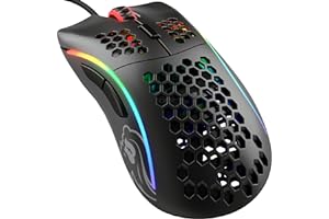 Glorious Gaming Mouse - Glorious Model D Honeycomb Mouse - Superlight RGB PC Mouse - 68 g - Matte Black Wired Mouse
