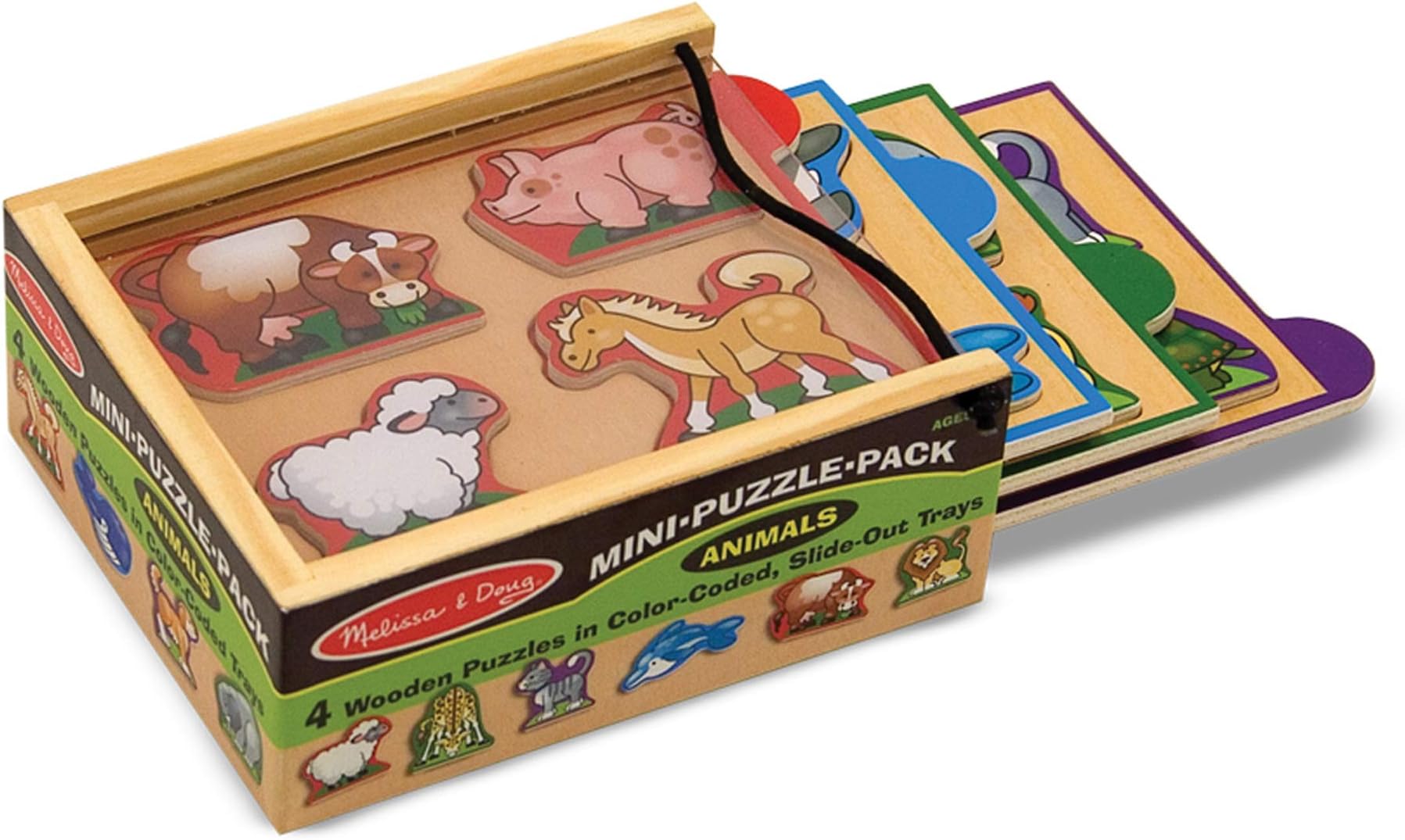 Melissa & Doug Animals Mini-Puzzle Pack
