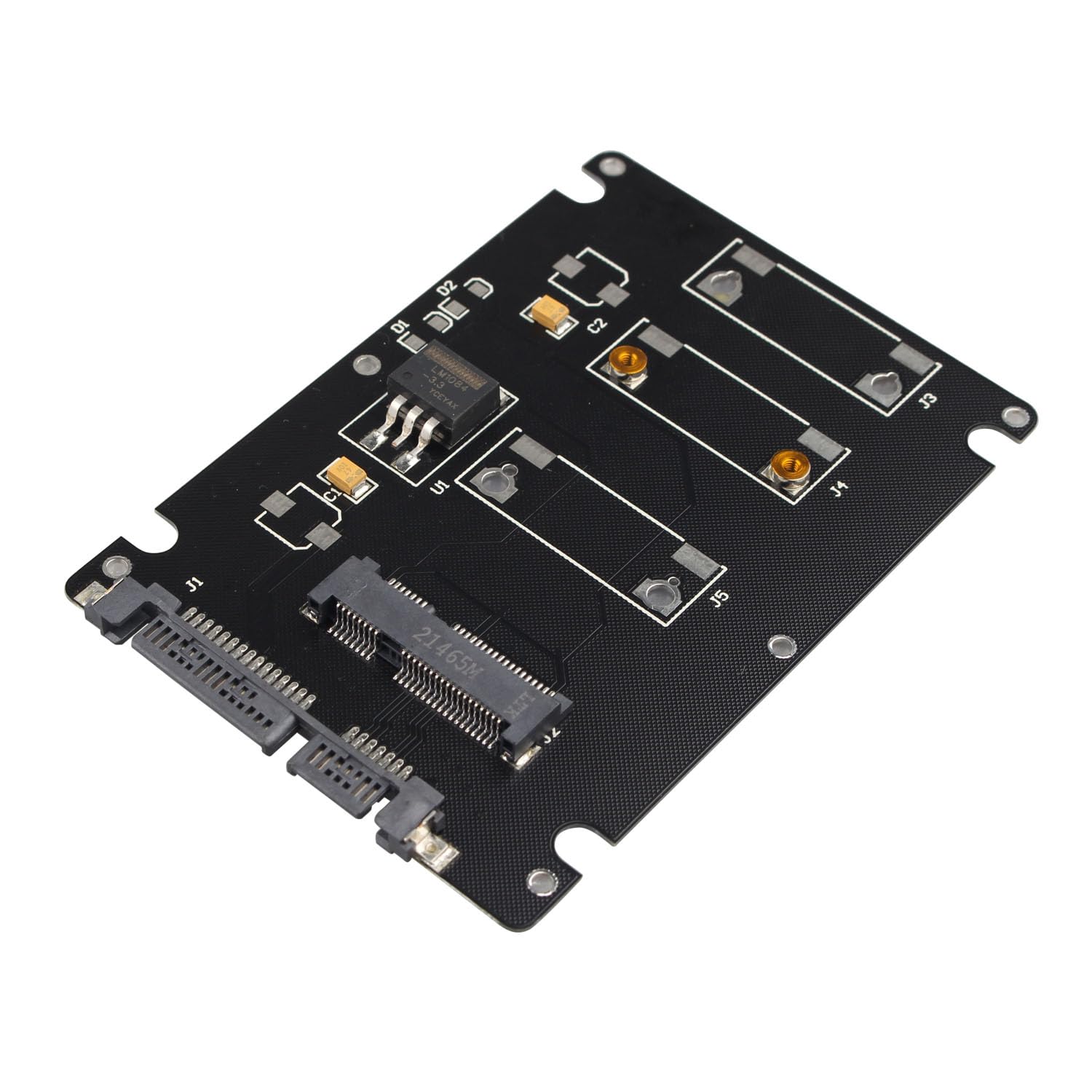 Futheda mSATA to SATA III Converter mSATA to 2.5 inch SATA III HDD SSD Hard Drive Converter Adapter with Aluminium Enclosure Case Compatible with Windows/Linux/Mac OS 8.6