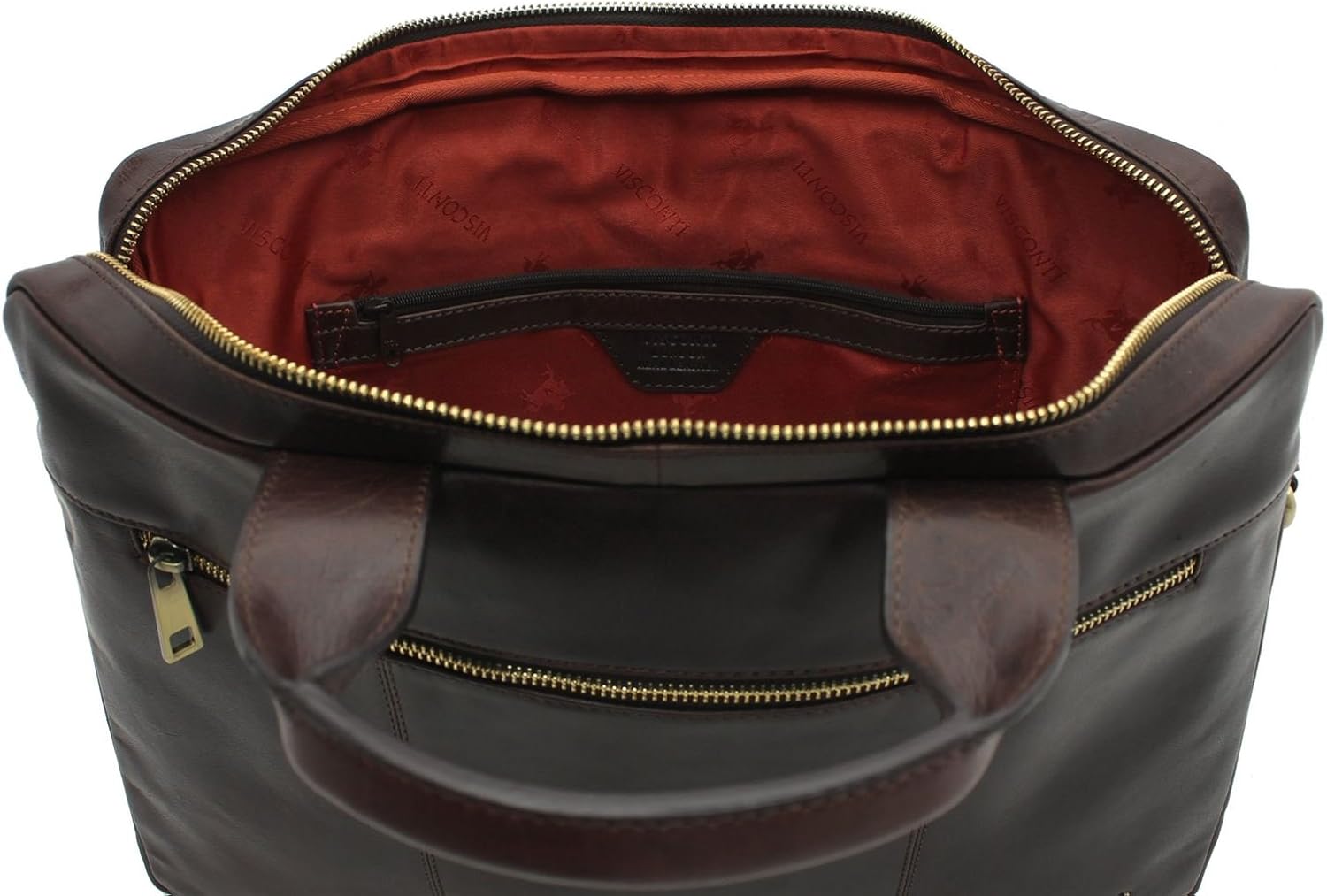 VISCONTI Merlin Collection CHARLES A4 Business Bag ML28 Brown - Image 5