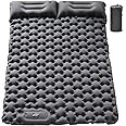 ABTOHE Camping Sleeping Pad，Camping Mattress 2 Person with Pillow Built-in Pump，Portable Sleeping Bed Compact for Camping Hiking Backpacking Outdoor(Grey-Full)