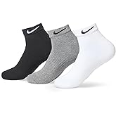 Nike Unisex Adult Everyday Cushioned Training No-Show Socks (3 Pairs)