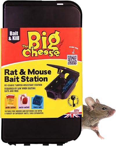 The Big Cheese Rat & Mouse Bait Station Reusable Tamper-Resistant