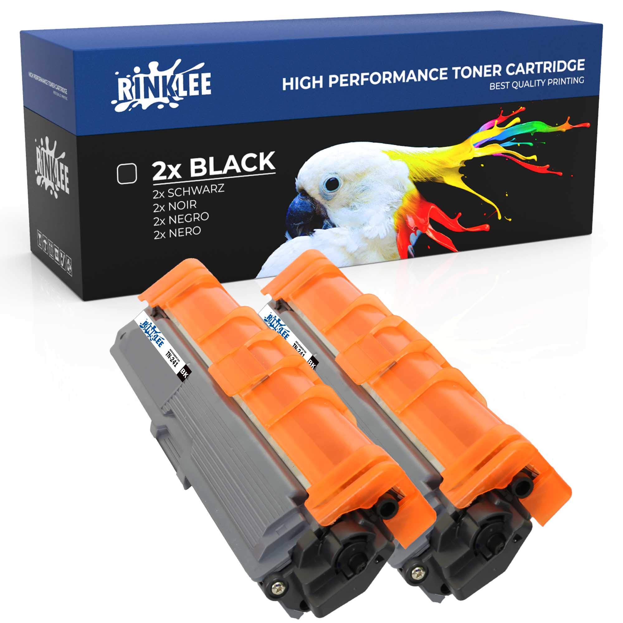 RINKLEE TN241 TN-241BK Toner Cartridge Compatible with Brother HL-3140CW HL-3150CDW HL-3170CDW DCP-9015CDW DCP-9020CDW MFC-9140CDN MFC-9330CDW MFC-9340CDW | High Yield 2500 Pages | BLACK, 2-PACK