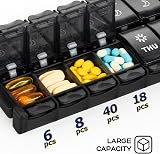 Yaklim XL 14 Day 7 Day Pill Box Two Compartments Morning Evening view 2