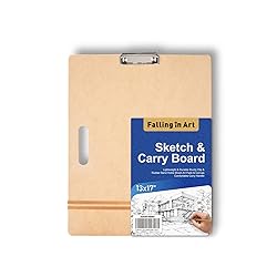 Falling in Art 13x17 Sketch Board, Drawing Tote