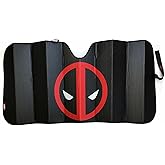 Plasticolor 003854R01 New Marvel X-Men Deadpool Car Truck Windshield Folding Sun Shade Large Size
