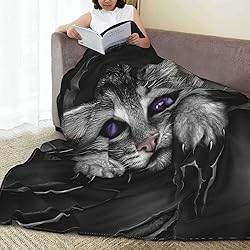 Cat Blanket Flannel Throw Bed Blankets Cozy