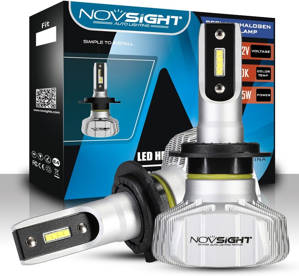 Novsight 50w lm H7 Led Headlight Bulbs Car Lamp Replace Xenon 6500k White