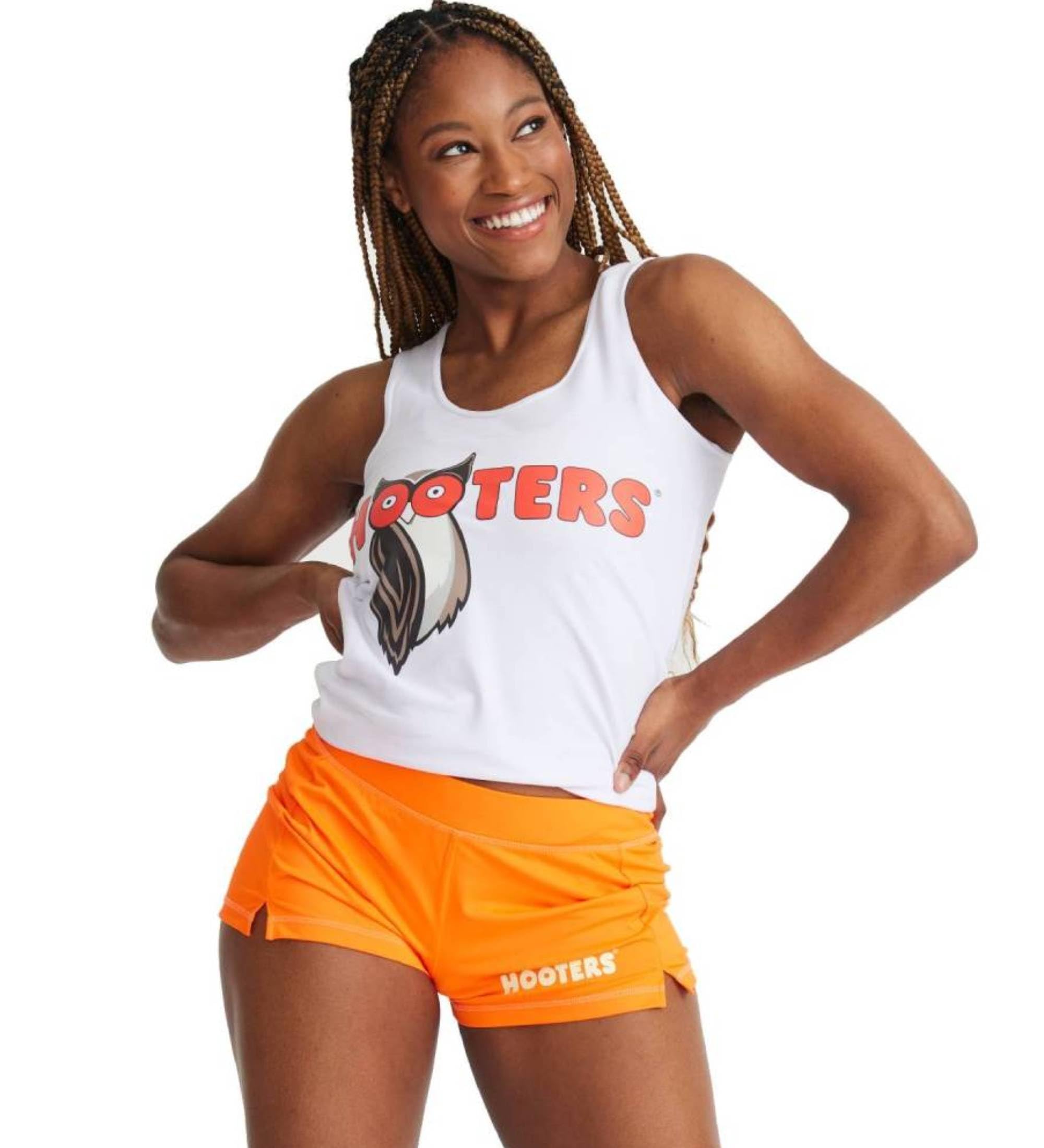 Ripple Junction Hooters Girl Iconic Waitress Outfit Includes Tank Top and Shorts Set Officially Licensed