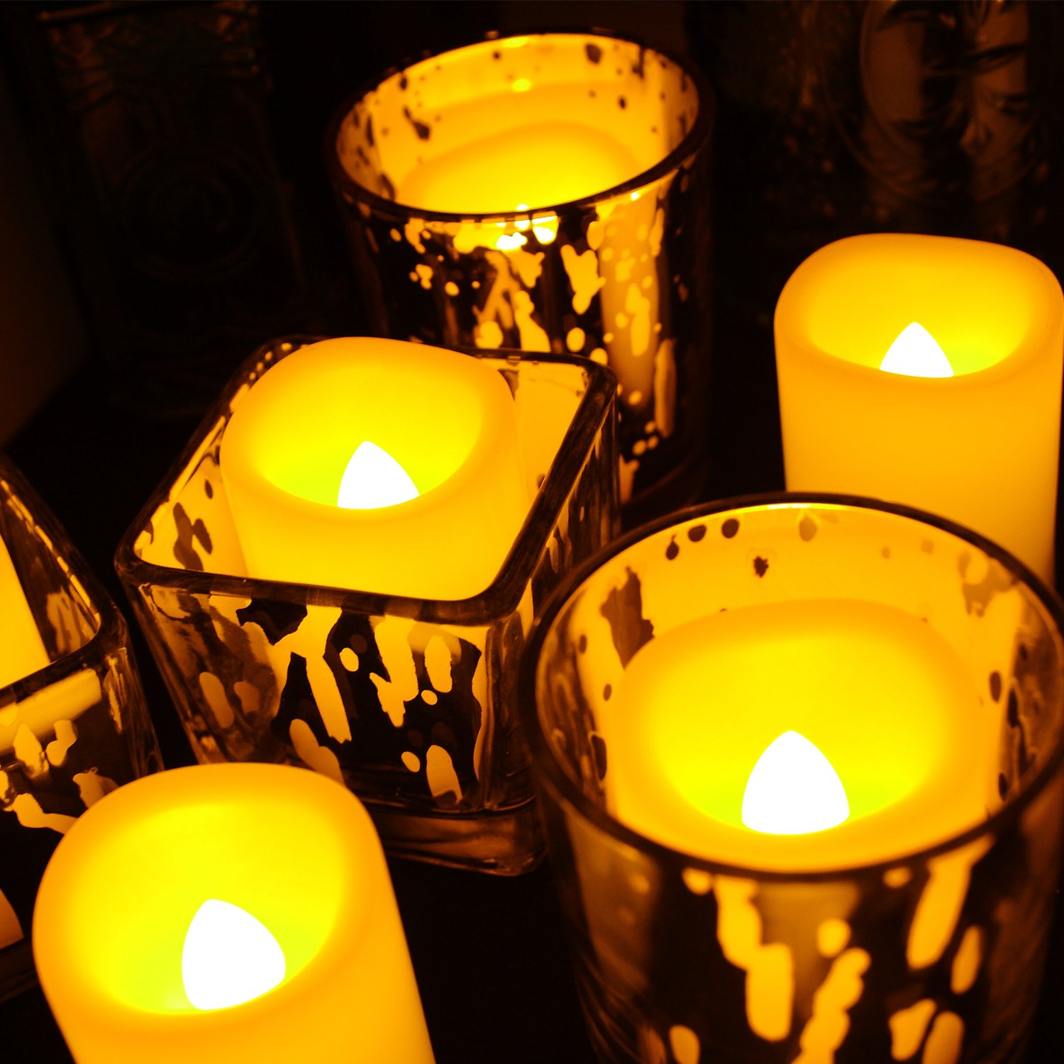 6 PCS Premium Flameless Candles with Timer, LED Votive, Battery Powered