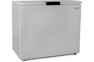Newair 6.7 Cu. Ft. Chest Freezer with Removable Basket, Quiet Deep Freezer, Digital Temperature Control, Top Open Door Alarm, Fast Freeze Mode, Compact Freezer, Garage Storage, Cool Gray