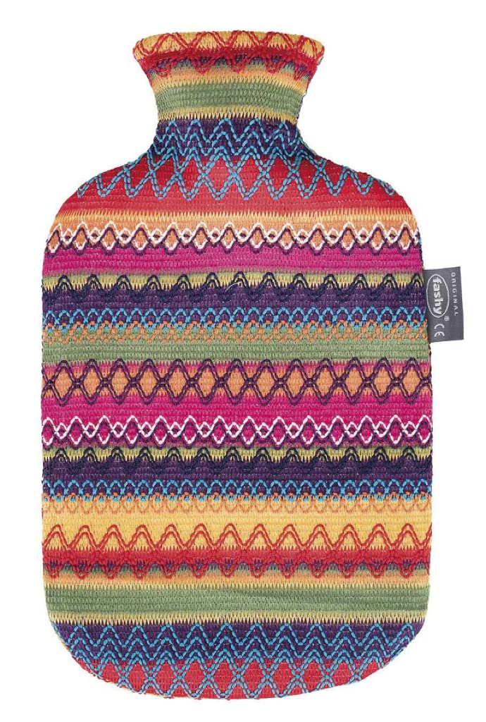 Fashy - hot water bottle ribbed on one side gray 2 liters - 1 pc