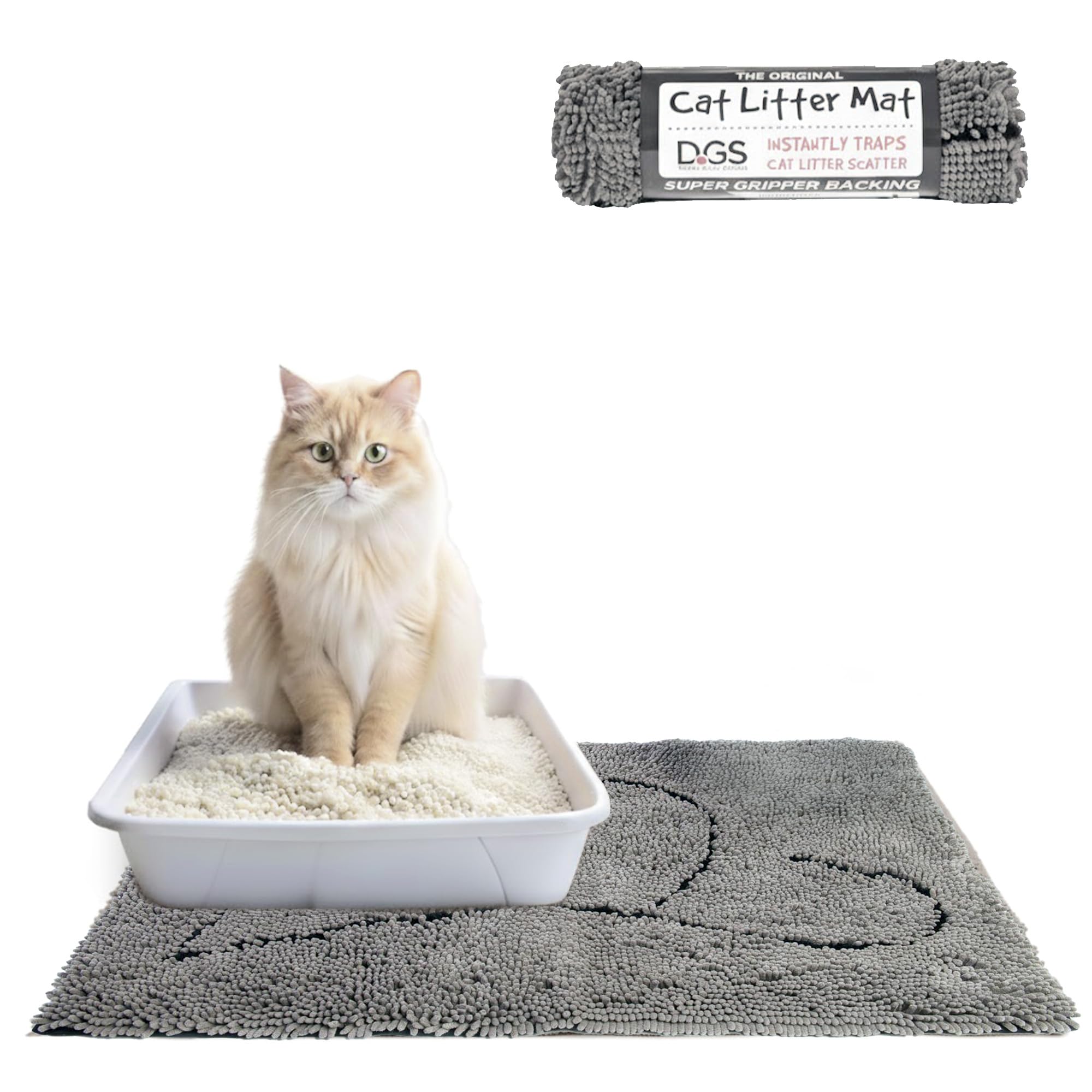 Dog Gone Smart Cat Litter Mat, Large, Grey