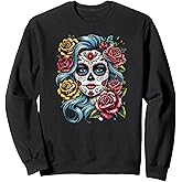 La Catrina Day Of The Dead Dia De Los Muertos Sugar Skull Sweatshirt